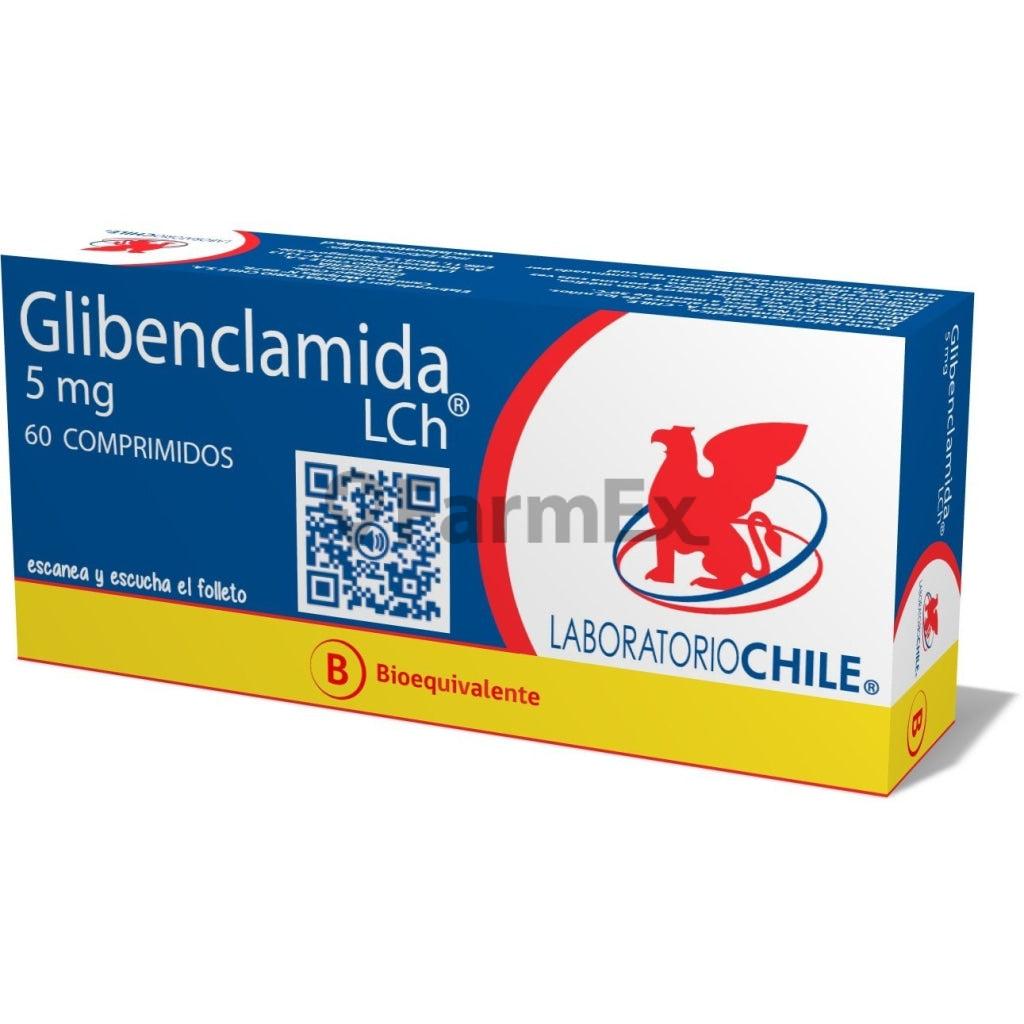 Glibenclamida 5 mg x 60 Comprimidos (Chile) Laboratios Chile